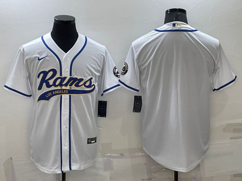 Men Los Angeles Rams Blank White 2022 Nike Co branded NFL Jerseys->los angeles rams->NFL Jersey
